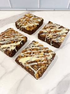 candied walnut and white chocolate brownies - 4 pack