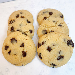 protein chocolate chip cookies - 6 pack, large cookies