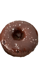 salted dark chocolate donut